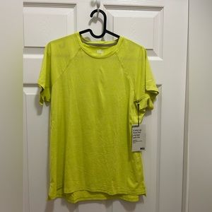 Yellow REI short sleeved quick dry shirt